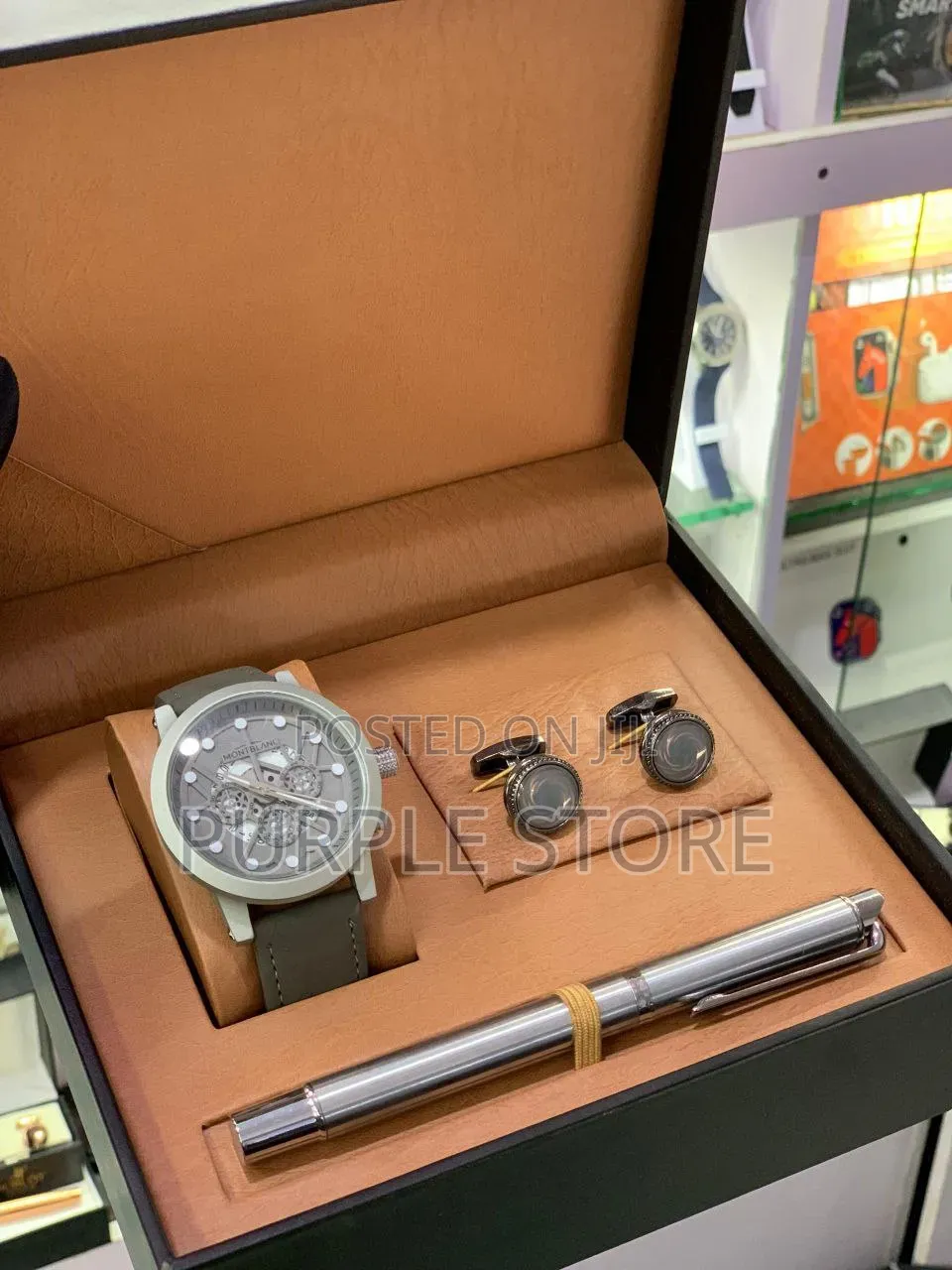 Montblanc Men's Watch, Cufflinks and Pen Gift Set