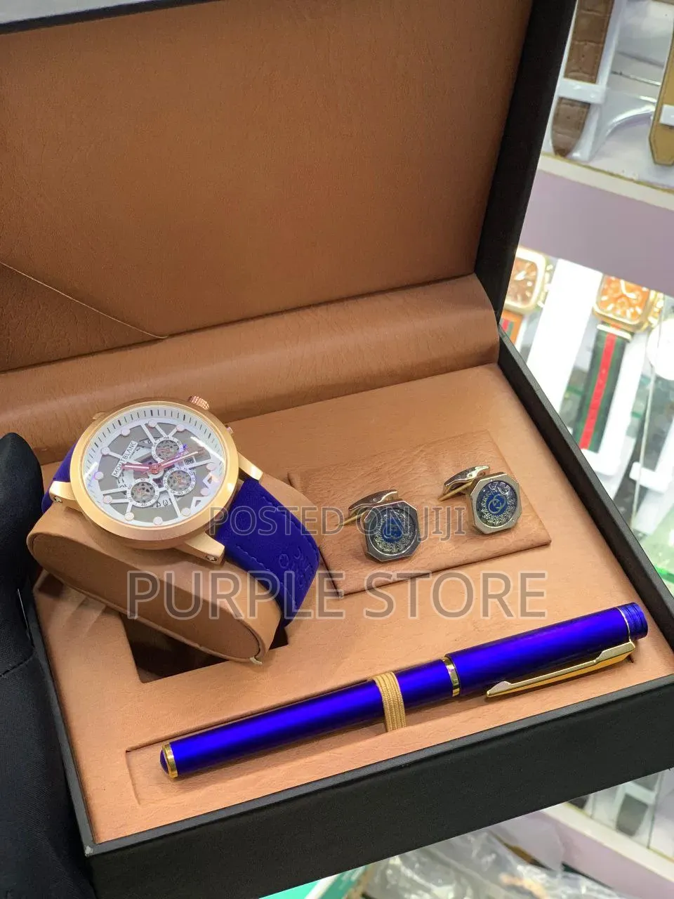Montblanc Men's Watch, Cufflinks and Pen Gift Set
