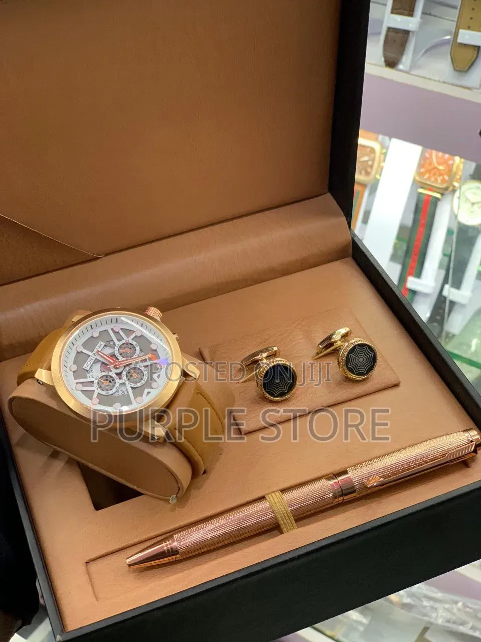 Montblanc Men's Watch, Cufflinks and Pen Gift Set