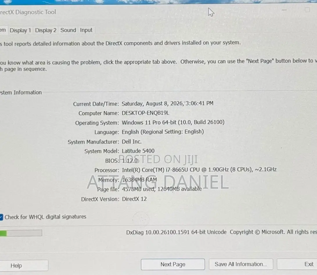 Laptop Dell Latitude 5400 8GB Intel Core i7 SSD 256GB