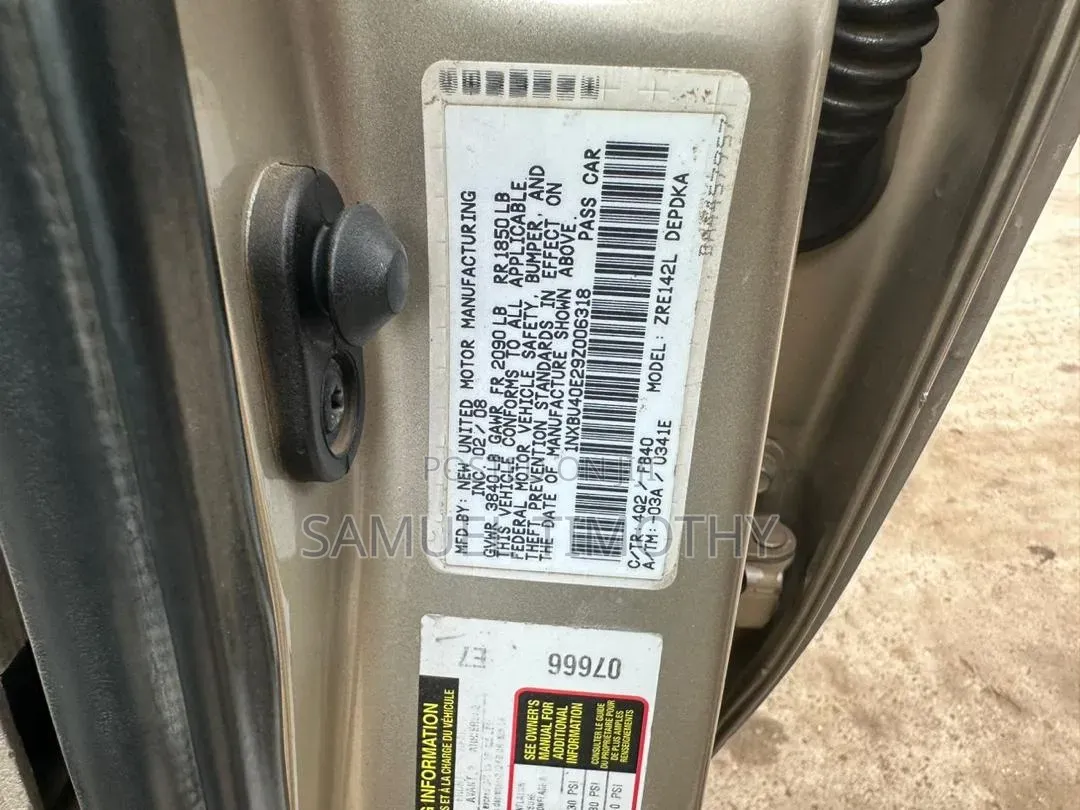 Toyota Corolla 2008 Gold