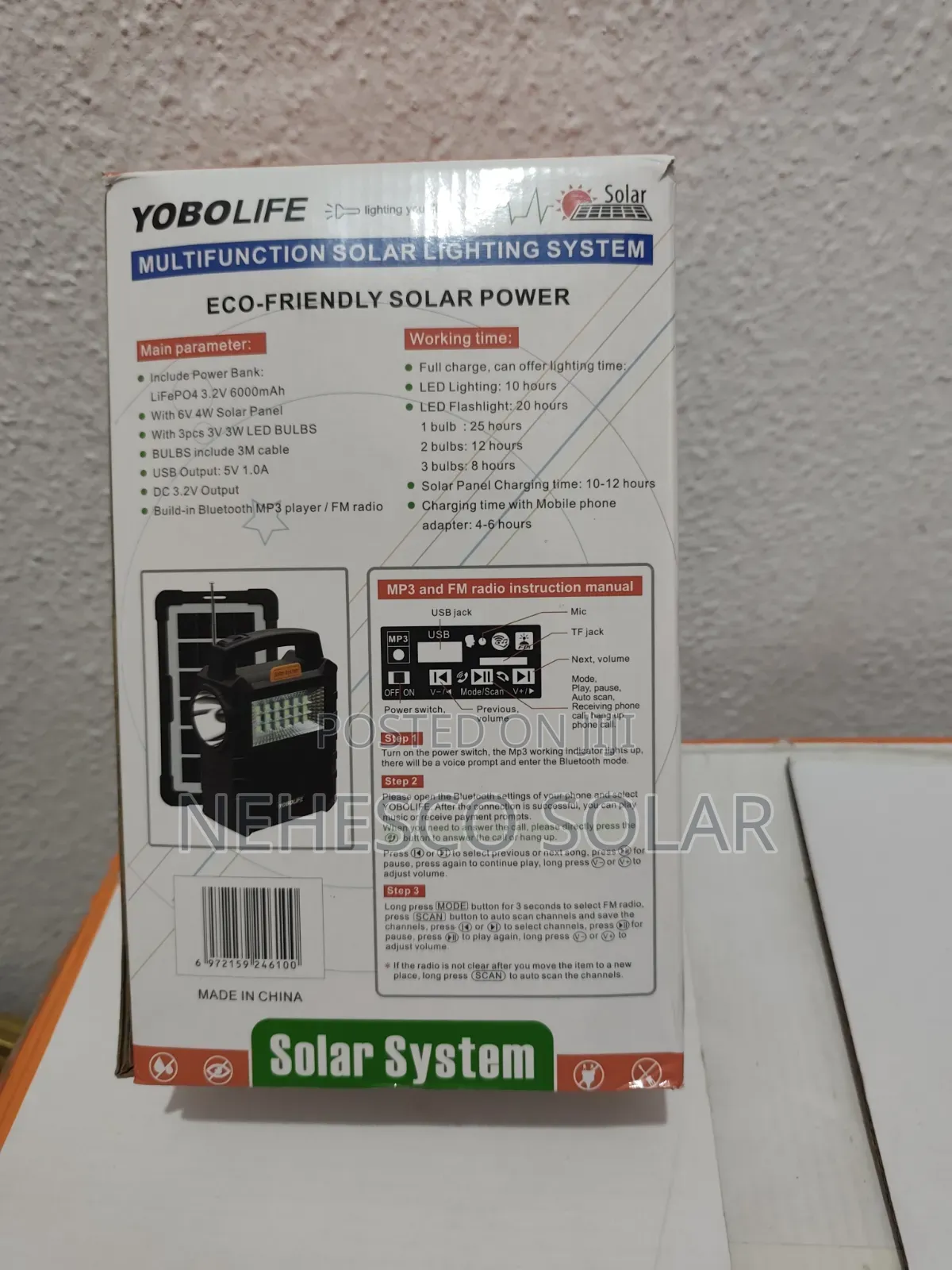Yobolife Solar Lighting System – No Fuel, No Generator Noise