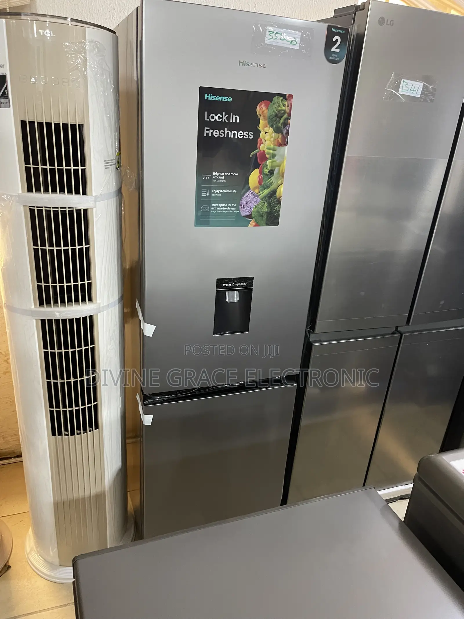 Brand New 250litres Double Door Hisense Refrigerator/35bcd