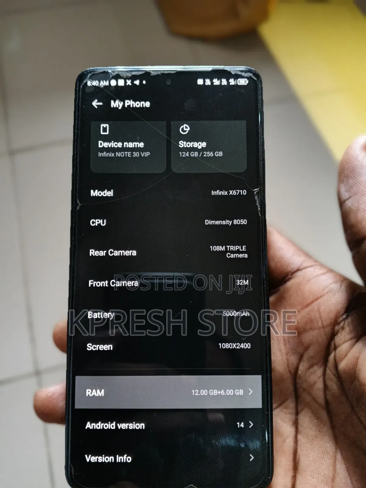 Infinix Note 30 VIP 256 GB Gray