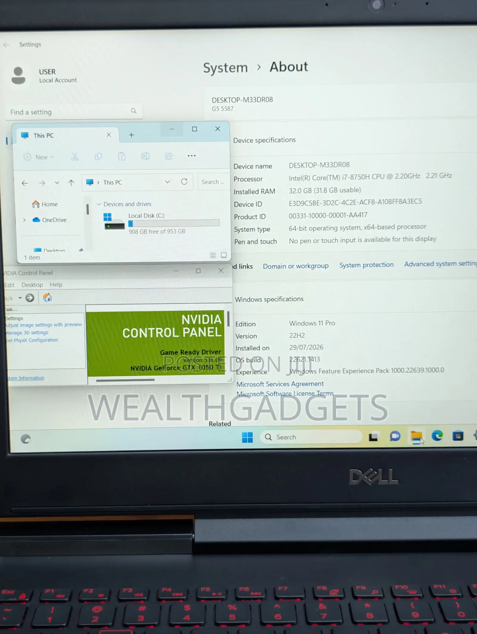 Laptop Dell G5 15 5587 32GB Intel Core i7 SSD 1T