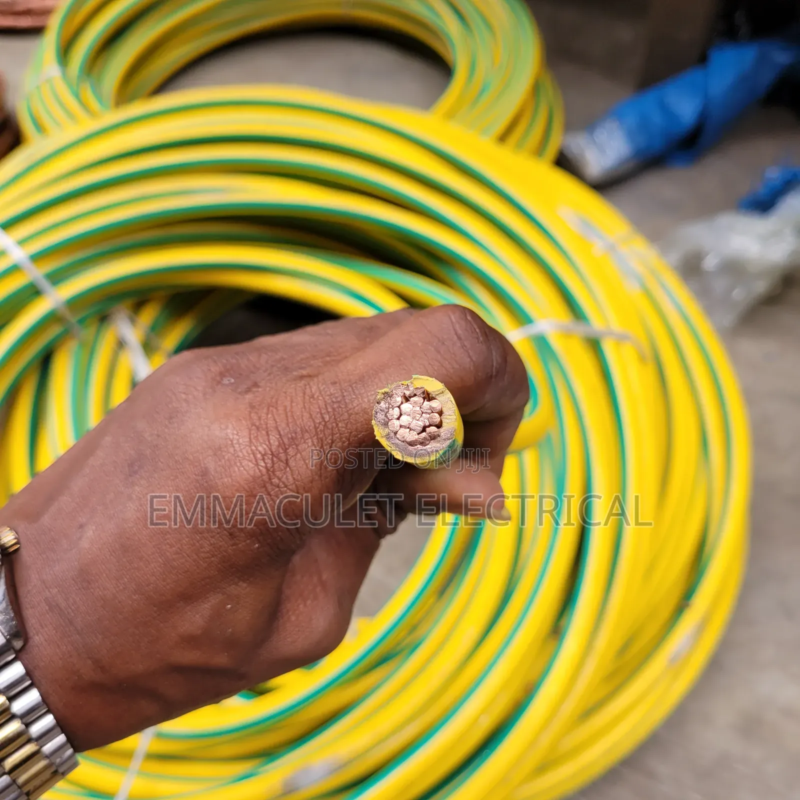 70mmx1single Core Cable Green and Yellow Earth Wire