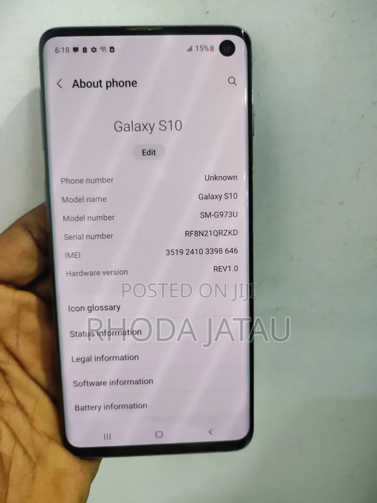 Samsung Galaxy S10 128 GB Black