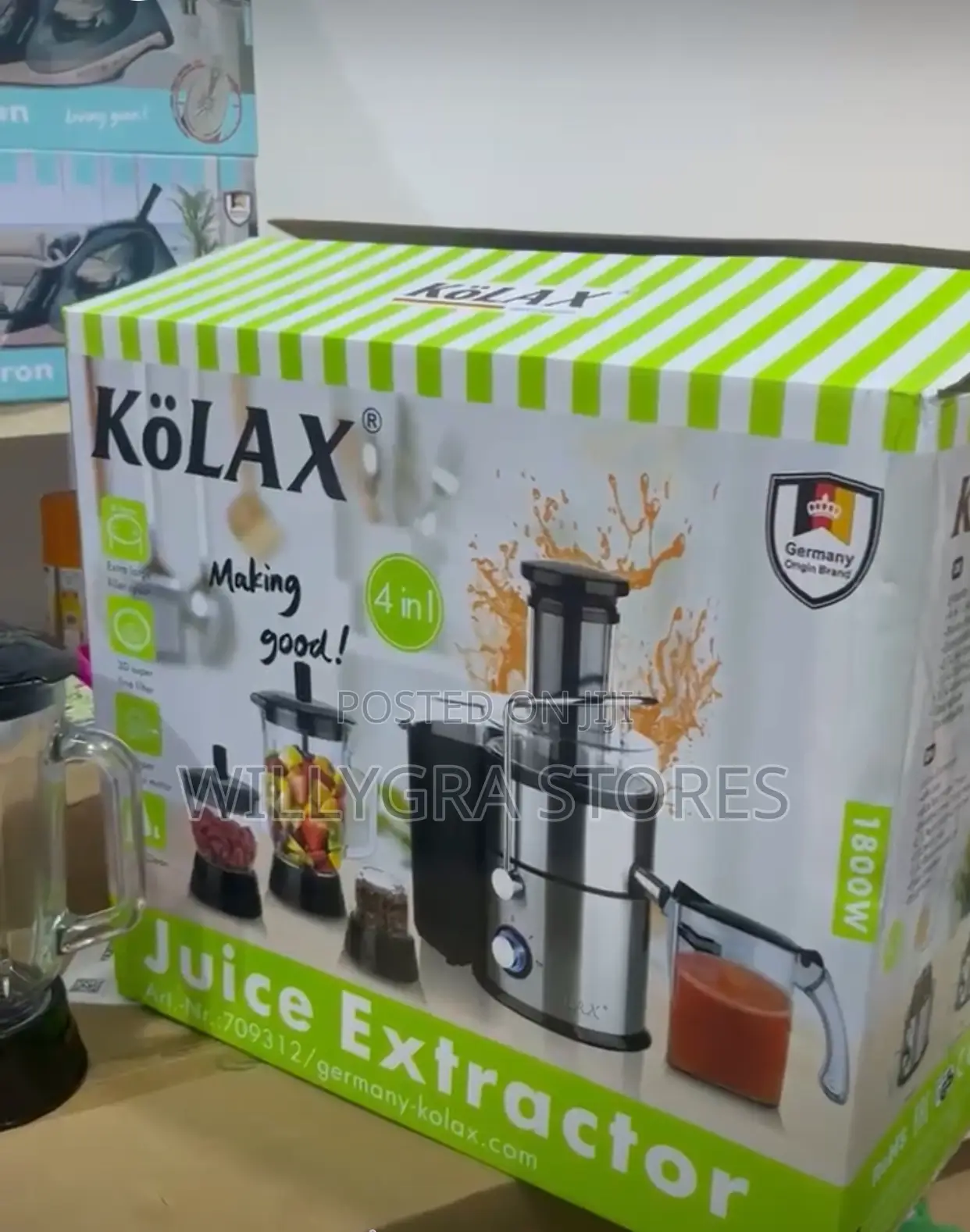 KoLAX Germany 4-in-1 Blender Slow Juicer 1800W