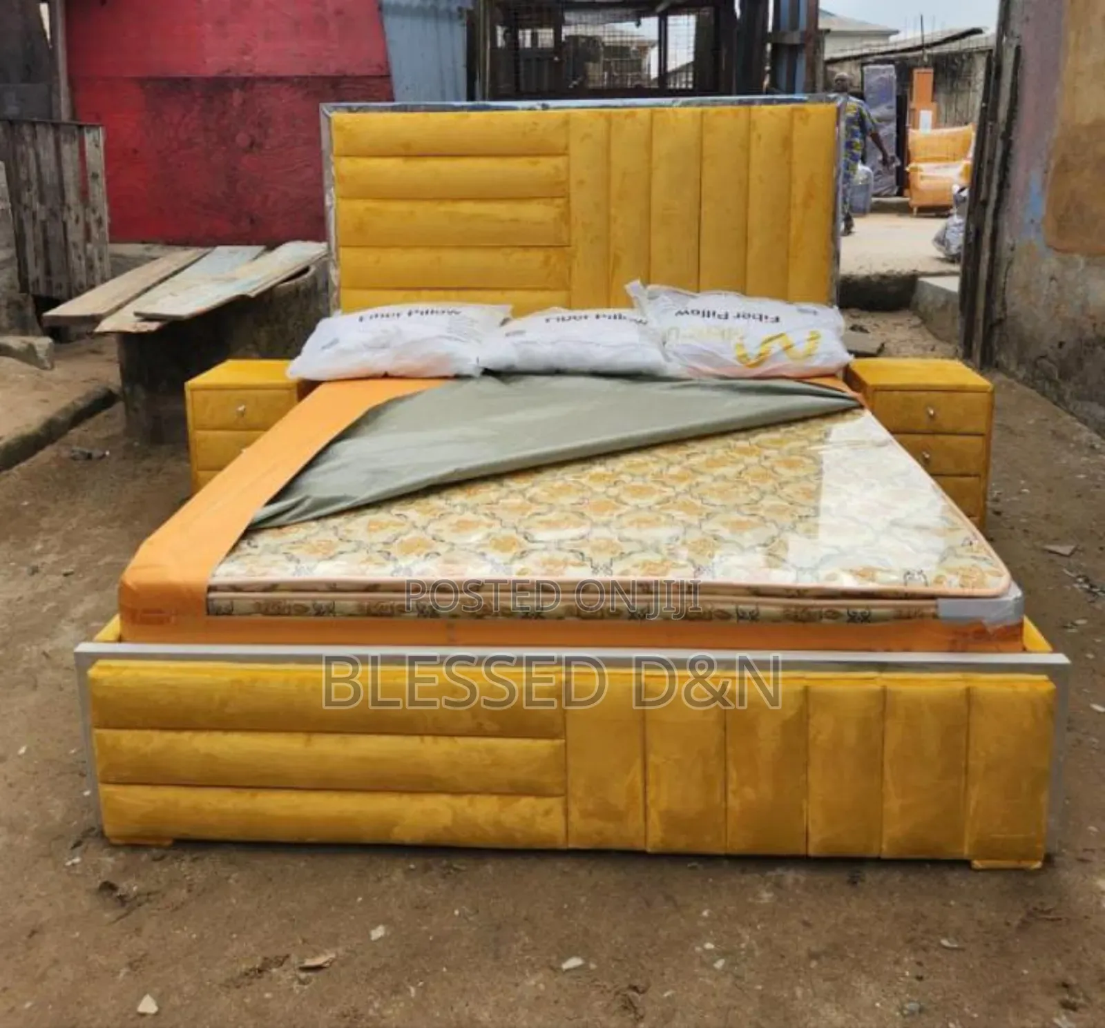 Gold Colour Quality Luxury Bed Frame