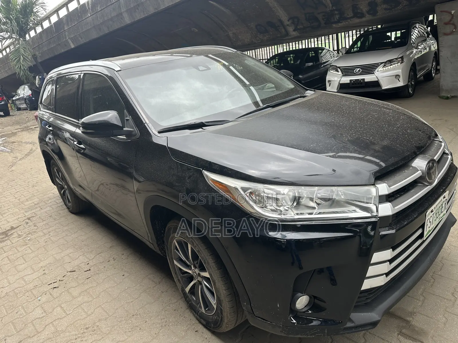 Toyota Highlander XLE 4x4 V6 (3.5L 6cyl 8A) 2017 Black