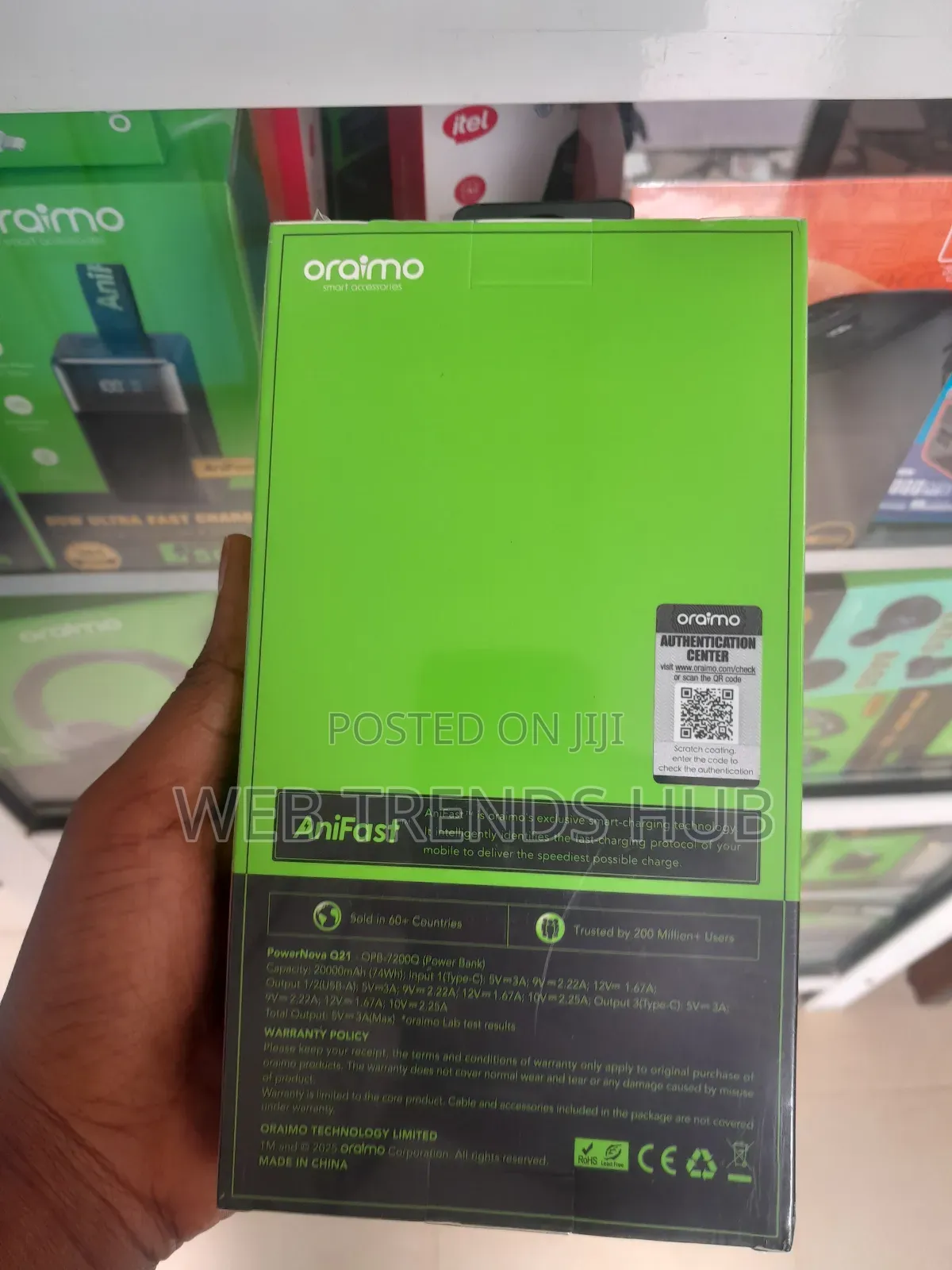 Oraimo 20,000mAh 22.5W PowerNova Q21 Fast Charging PowerBank