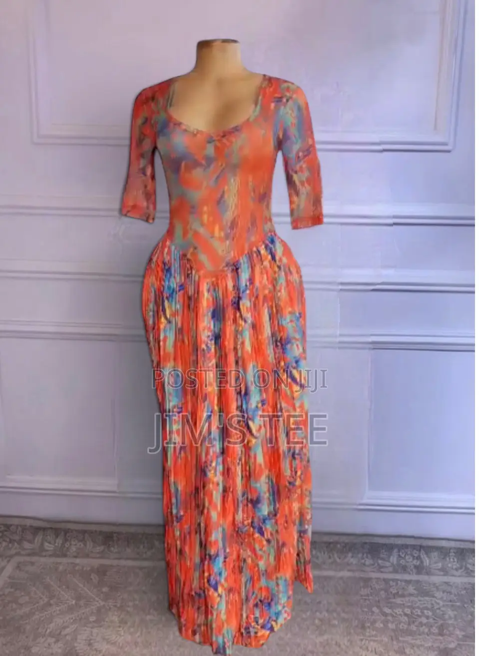 Multi Colour Flarred Gown