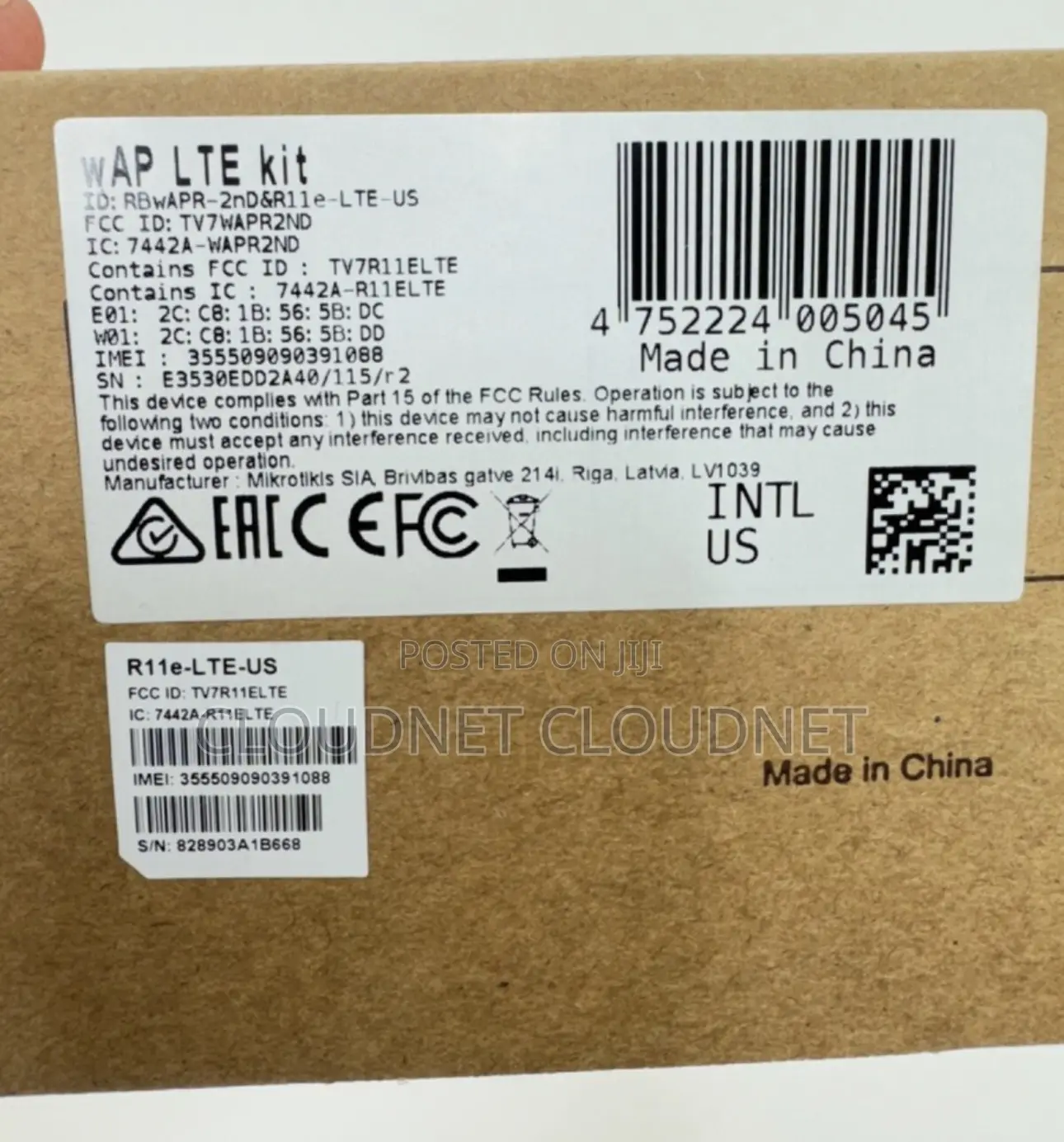 Mikro-Tik wAP LTE Kit - 2.4 GHz Wireless AP/router RBwAPR-2nD R11e-Lte