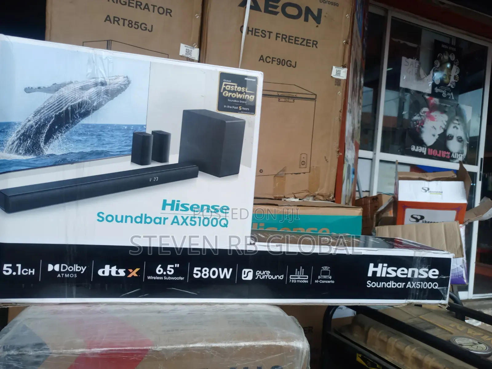 HISENSE 580W 5.1CH Soundbar With Wireless Subwoofer | AX5100Q