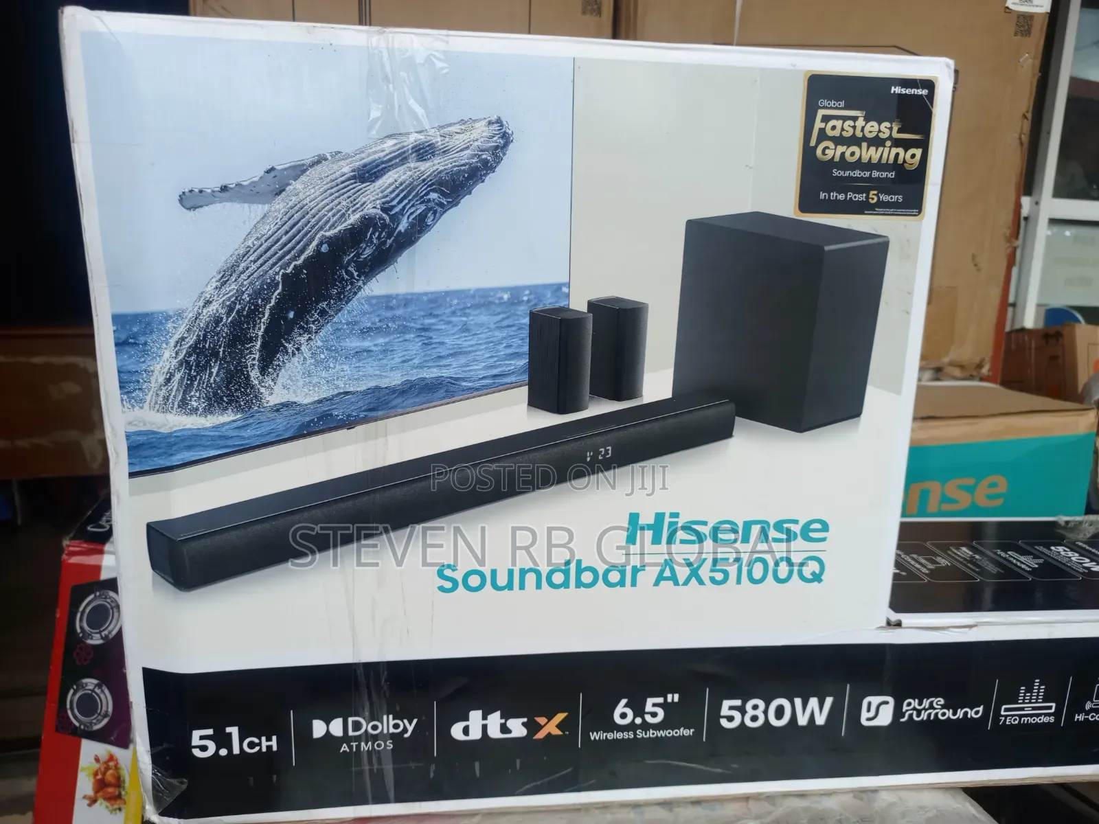 HISENSE 580W 5.1CH Soundbar With Wireless Subwoofer | AX5100Q