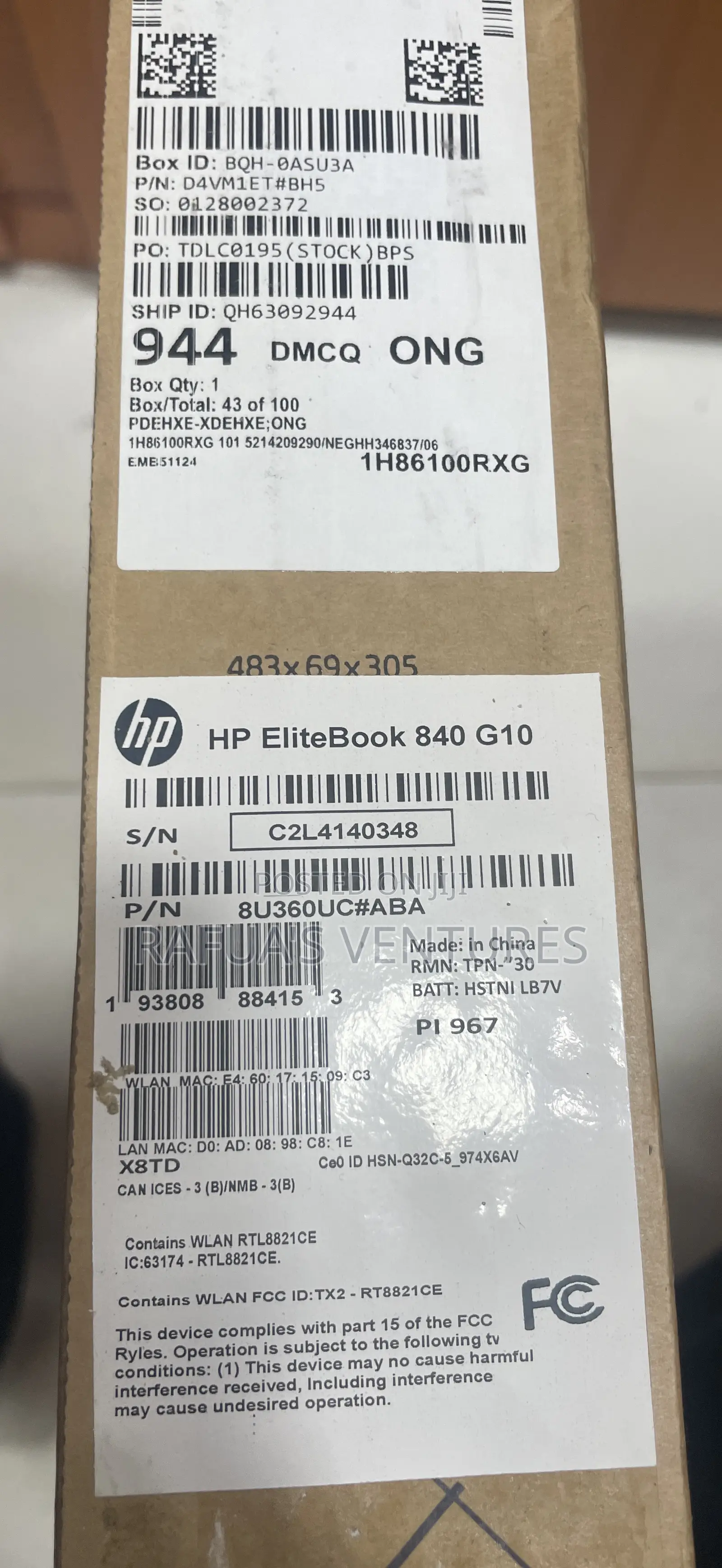 New Laptop HP EliteBook 840 10 16GB Intel Core i7 SSD 512GB