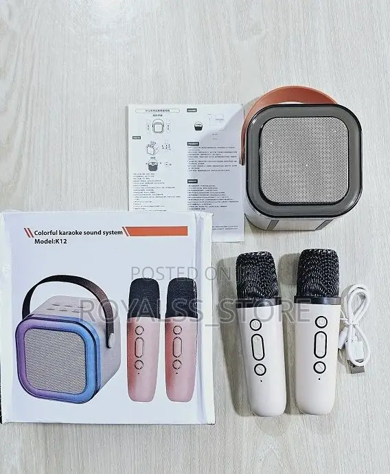 RGB Wireless Karaoke Bluetooth Speaker With Two Microphones