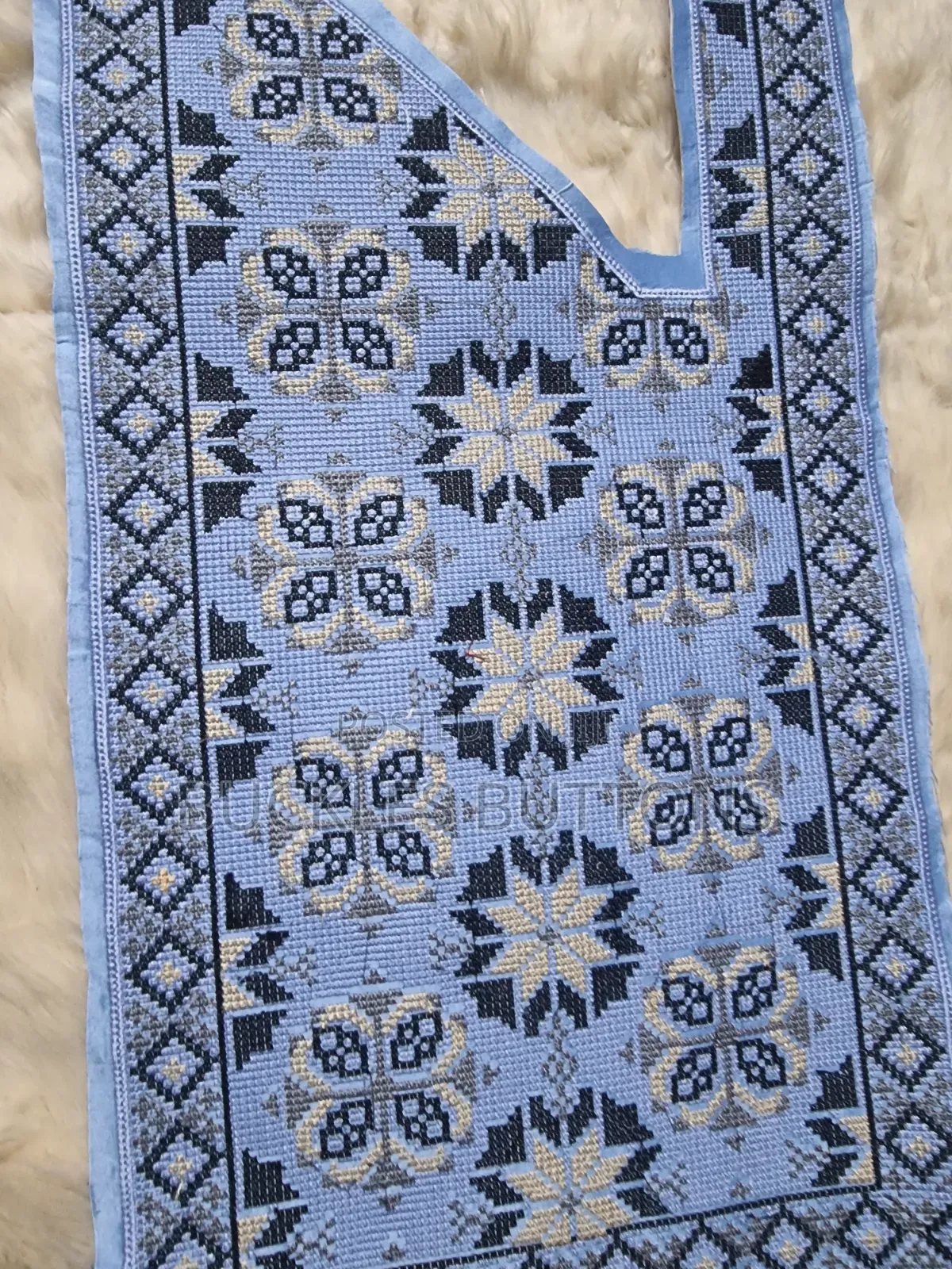 Blue Agbada Monogram Design