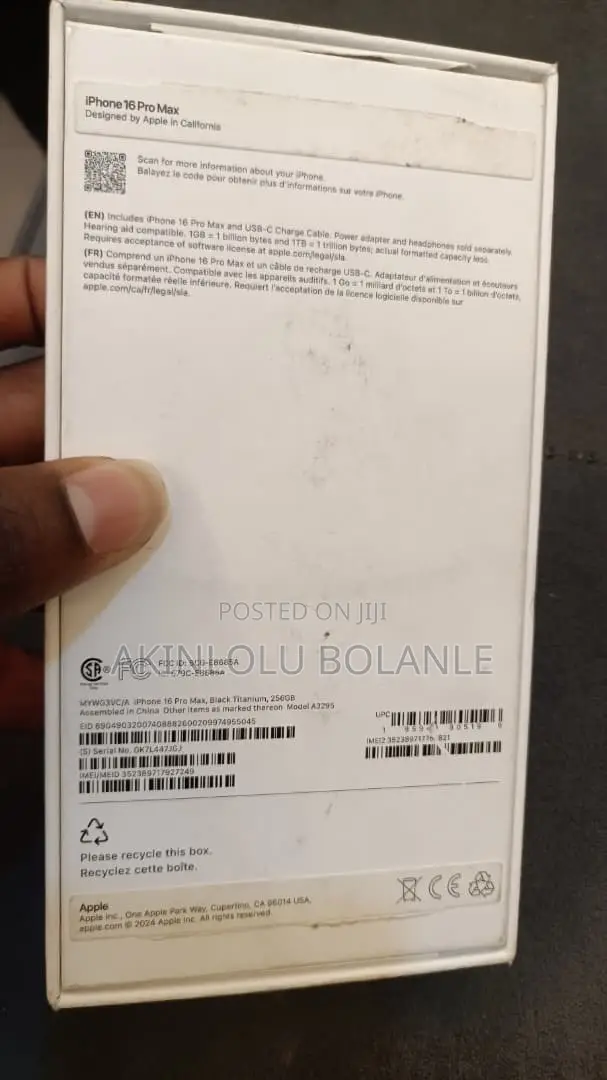 Apple iPhone 16 Pro Max 256 GB Black