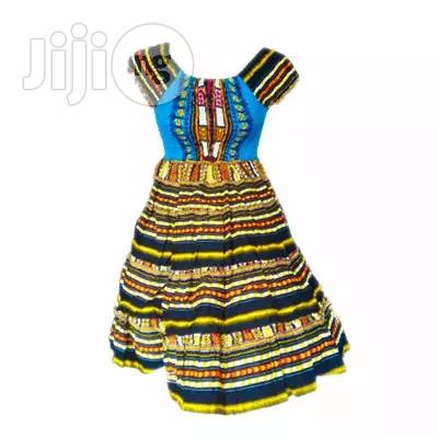African Print Midi Dress - Multicolour