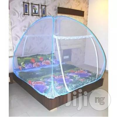 Foldable Treated Tent Mosquito Net for 4x6ft Bed Size-Blue