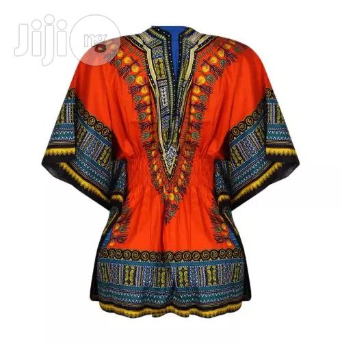 African Prints Danshiki for Her- Orange Yellow