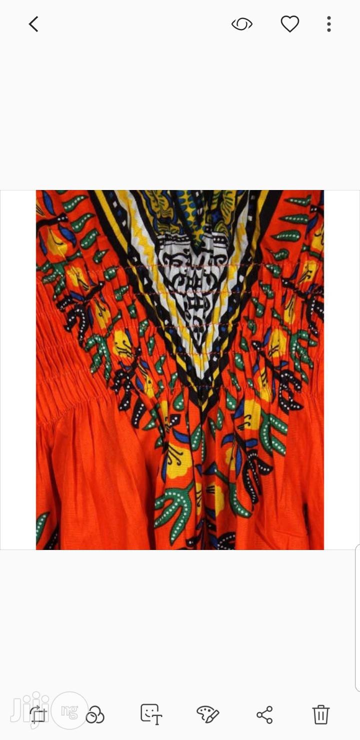 African Prints Danshiki for Her- Orange Yellow