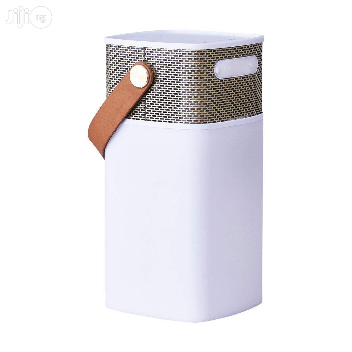 KREAFUNK Aglow Bluetooth Speaker With Lantern And Built-in Microphone - White/Gold