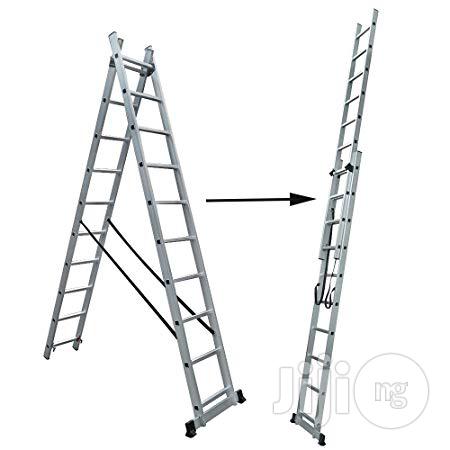 2 Section Extension Aluminium Ladder - 2x18