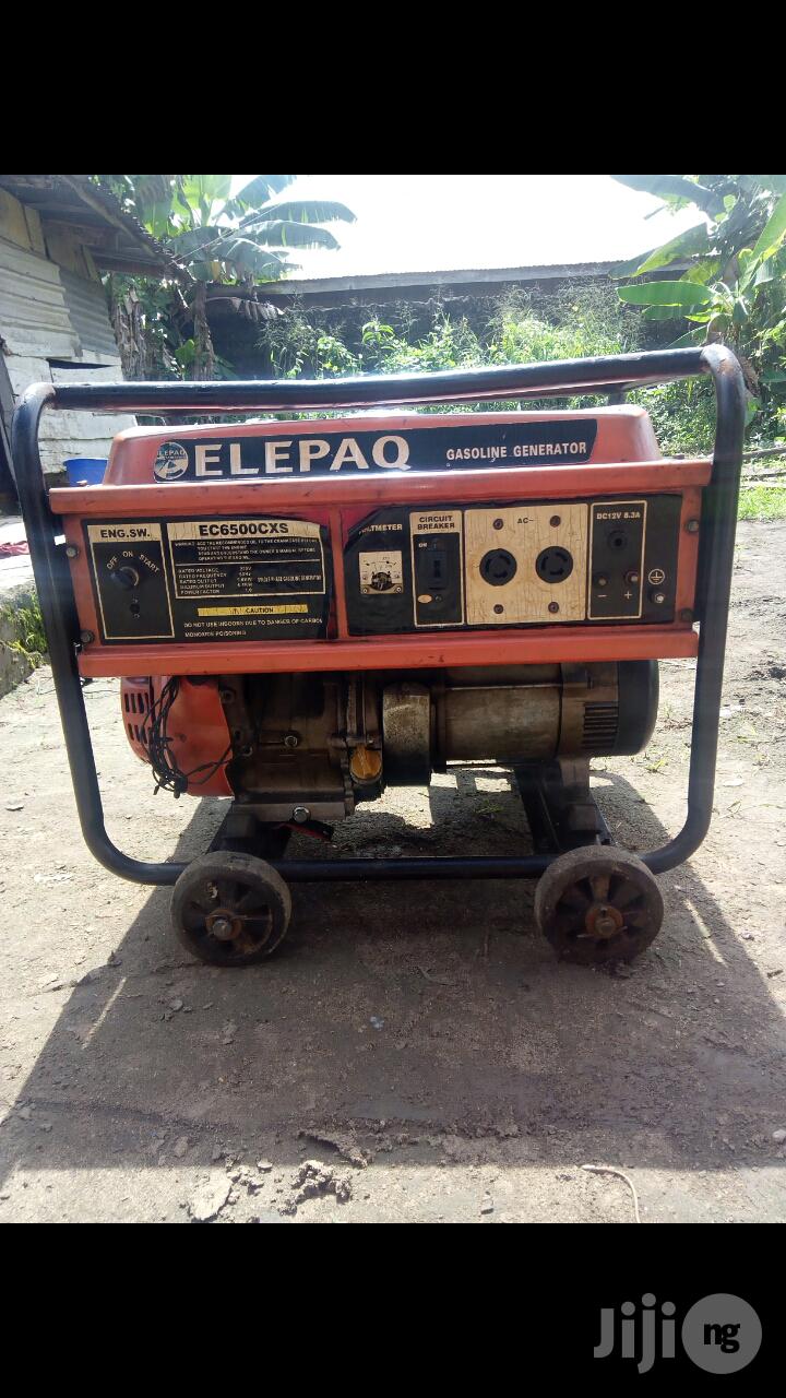Neatly Used 6.5KVA ELEPAQ EC6500CXS 100% Copper Generator