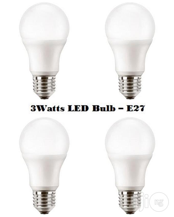 10pcs 3watt Led Energy Saving White Light Bulb - Screw Base