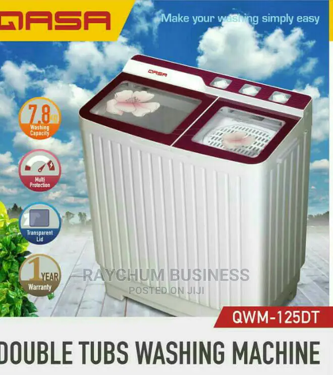 Qasa Twin Tub Washing Machine 7.8kg