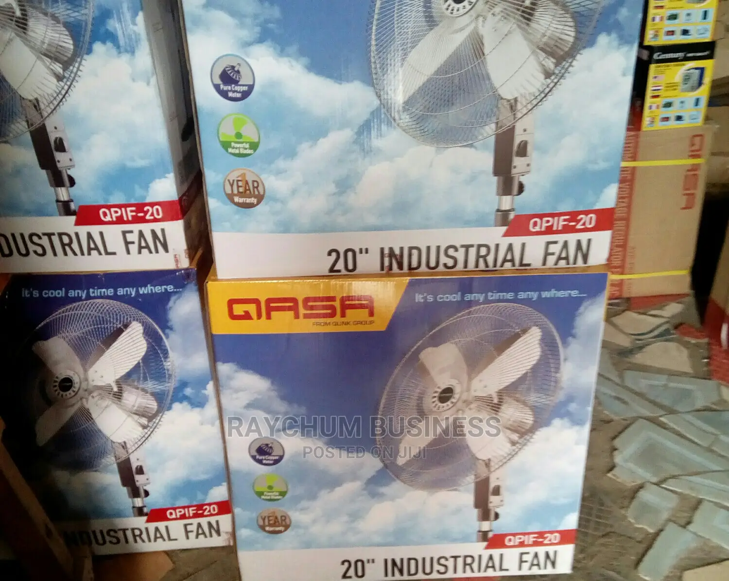 Qasa 20-Inches Industrial Fan 4 Blade Stailess