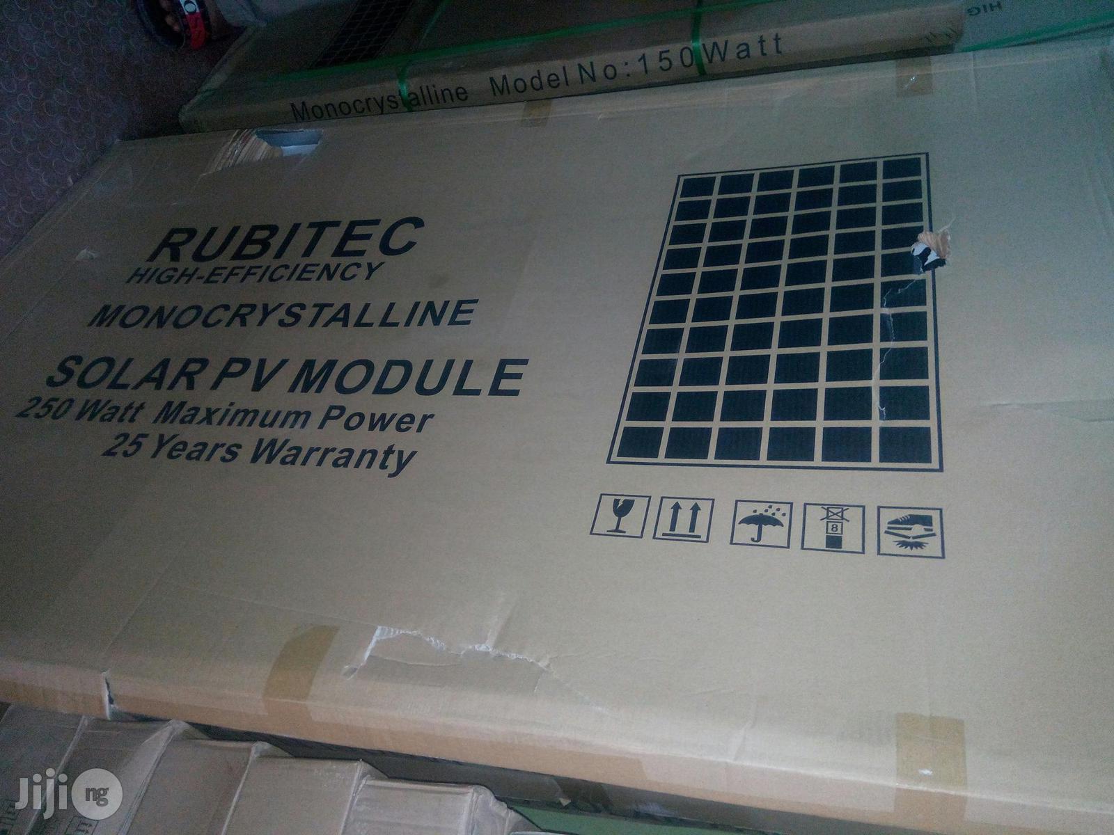 250W 24V Rubitec Mono Crystalline Solar Panel