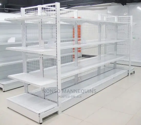 Double Sides Wire Backshelf Metal Gondola Storage Shelf.
