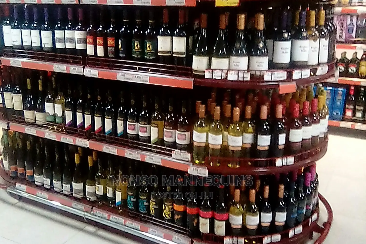 Single Sided Wine Brown Colour Supermarket Shelves