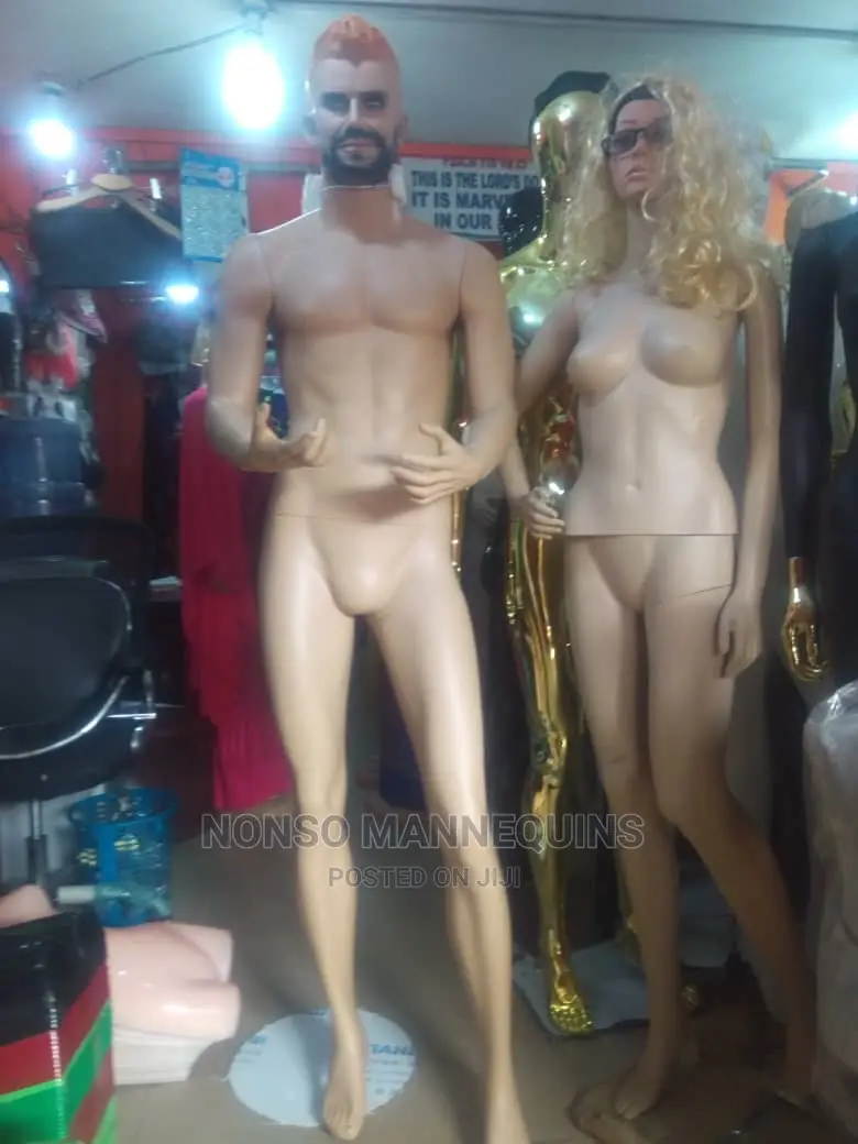 Fibre Male Mannequin And Plastic Female Mannequin