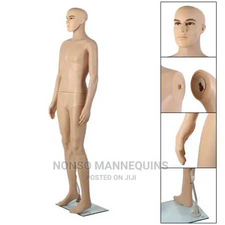 Bald Head Full Body Plastic MALE Detachable Mannequin