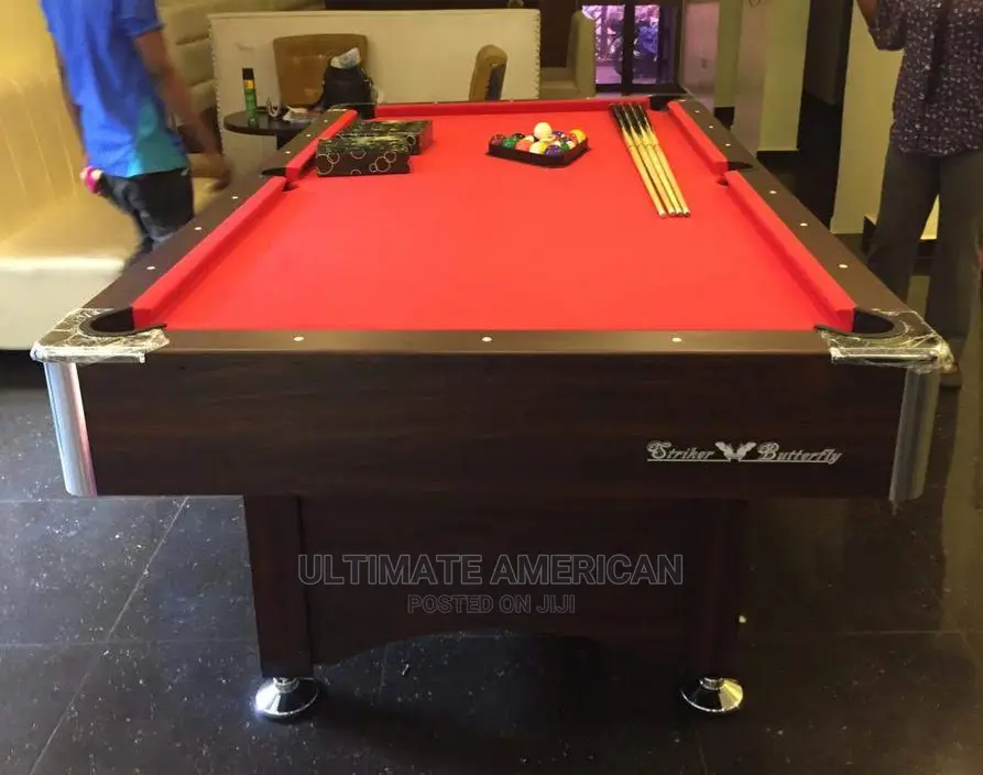 Red Felt 8FIT Coin Operated Snooker Table Brand New
