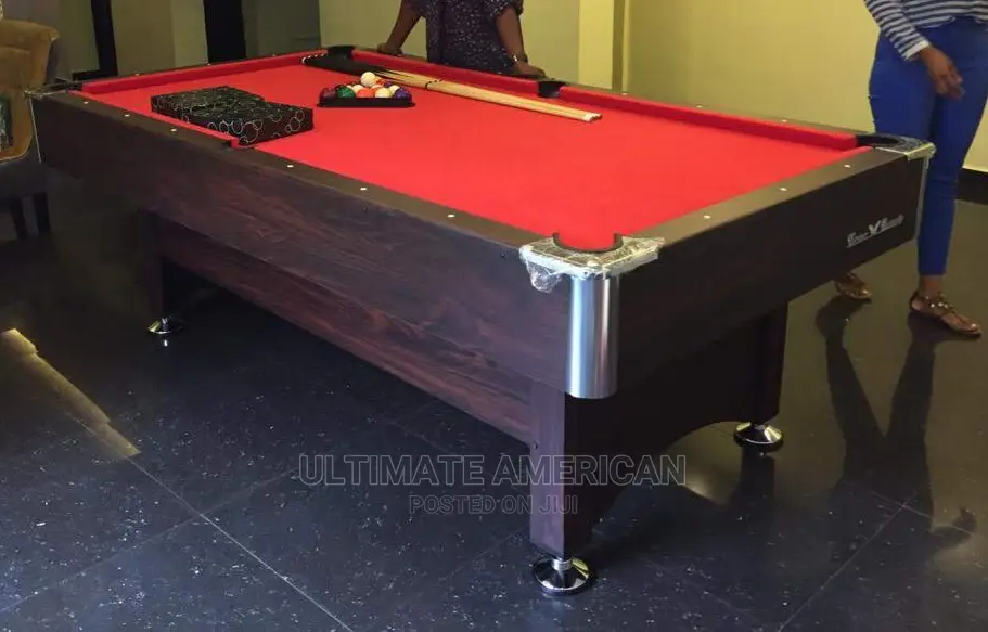 Red Felt 8FIT Coin Operated Snooker Table Brand New
