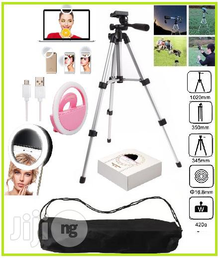 Camera Tripod Stand + Selfie Ring Light