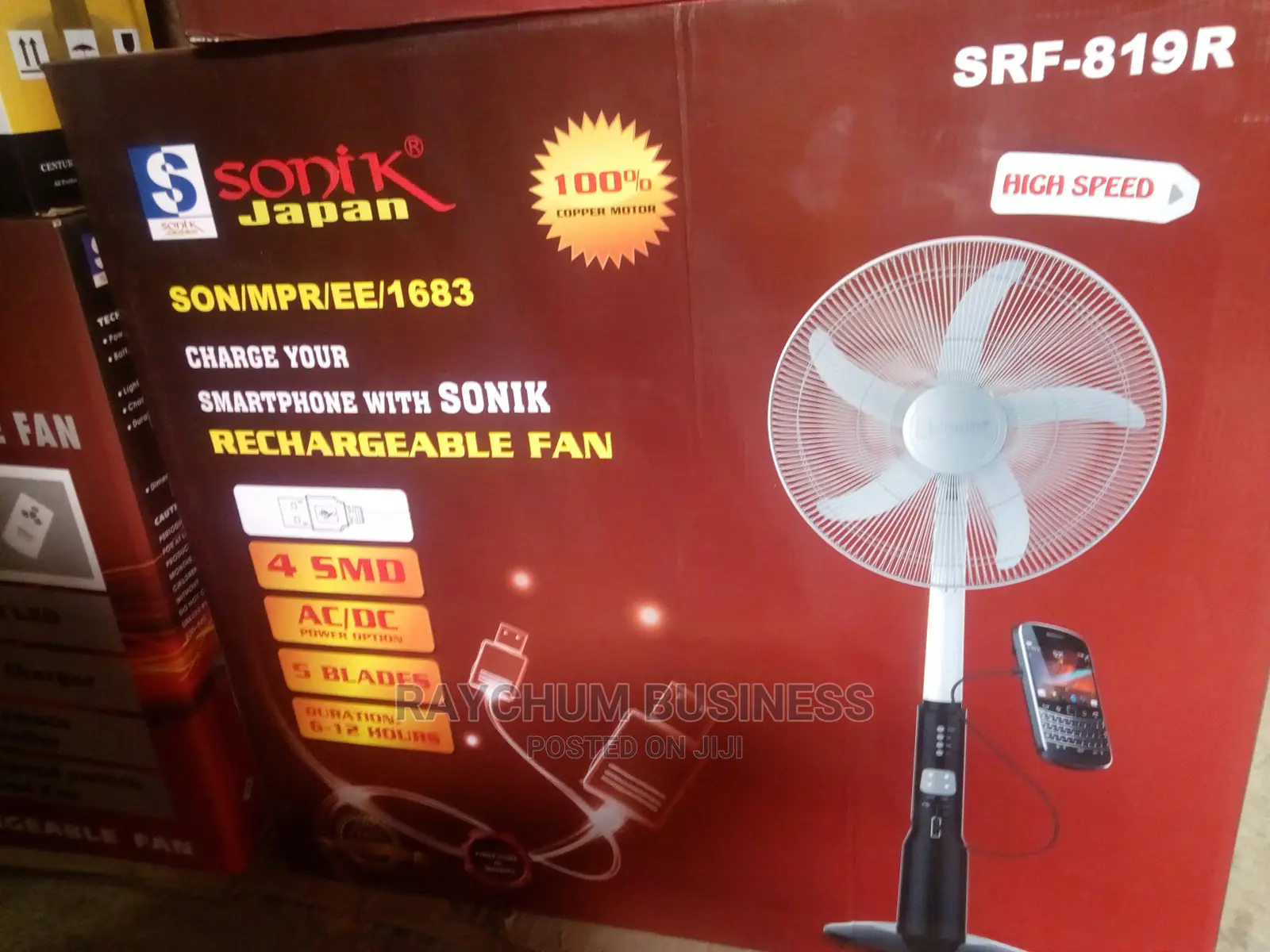 Sonic Rechargeable Fan 18inches