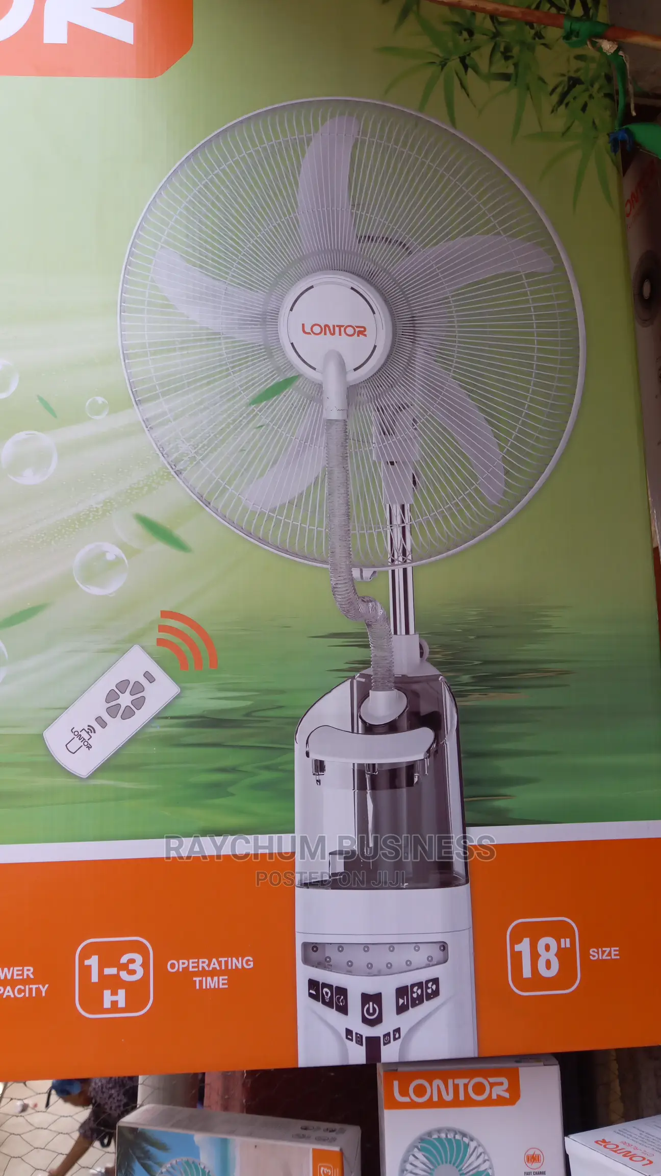 Lontor Water Mix Rechargeable Fan 18inches