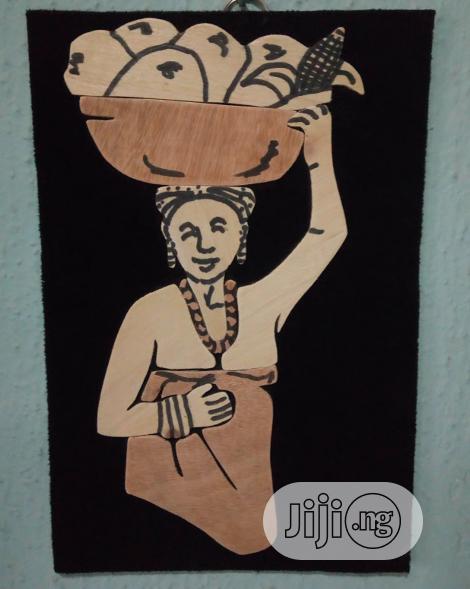 Handmade Art Work Of An African Hawker