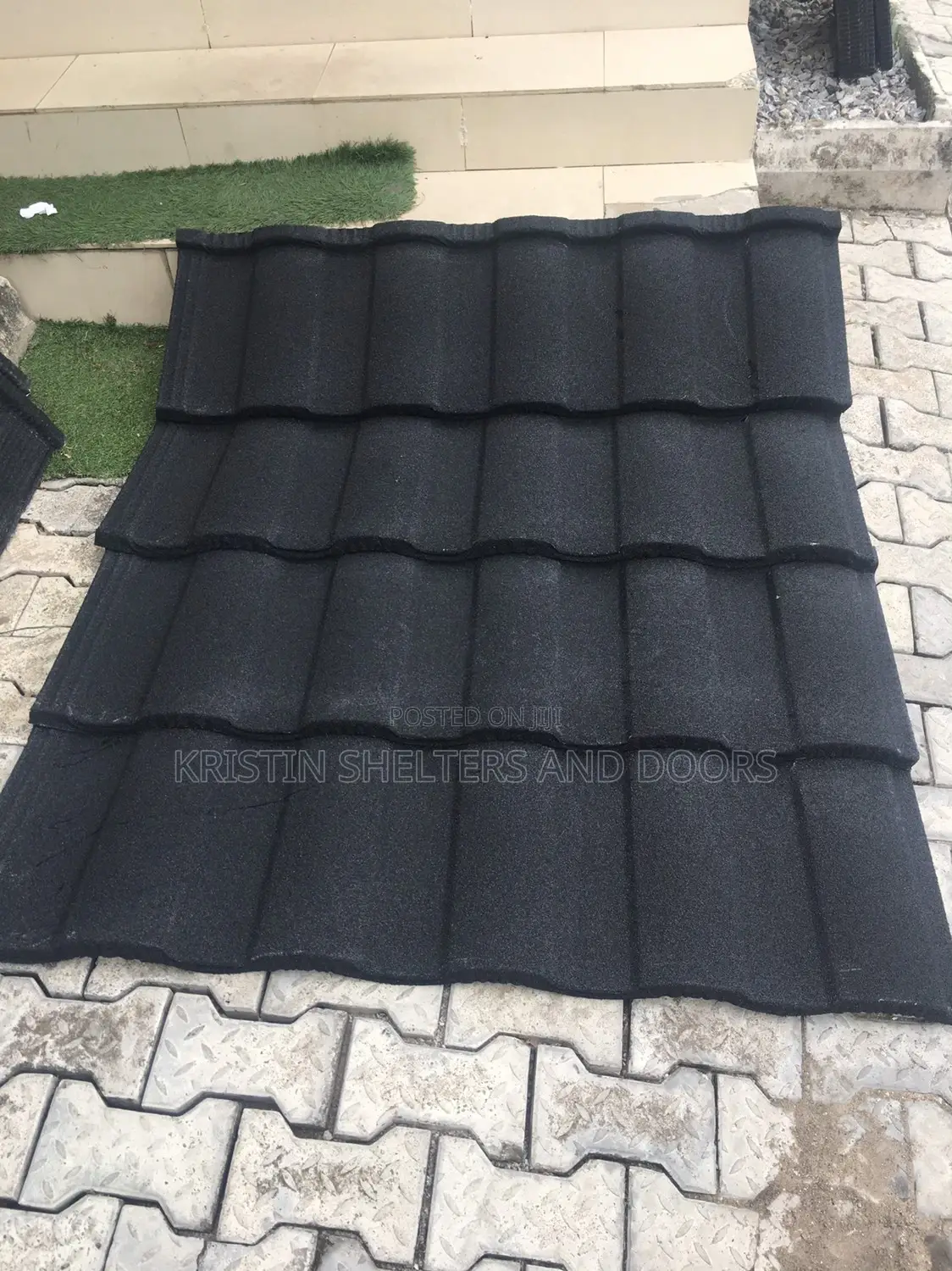 Black Kristin Roman Stone Coated Roofing Sheet