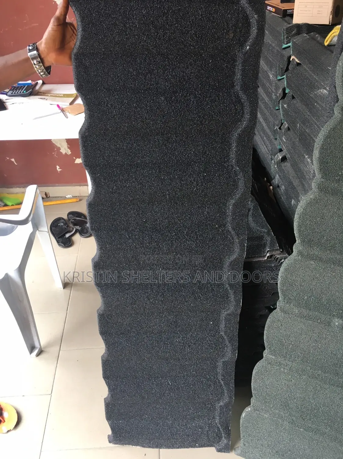 0.55 Gauge Black Stone Coated Roofing Sheet