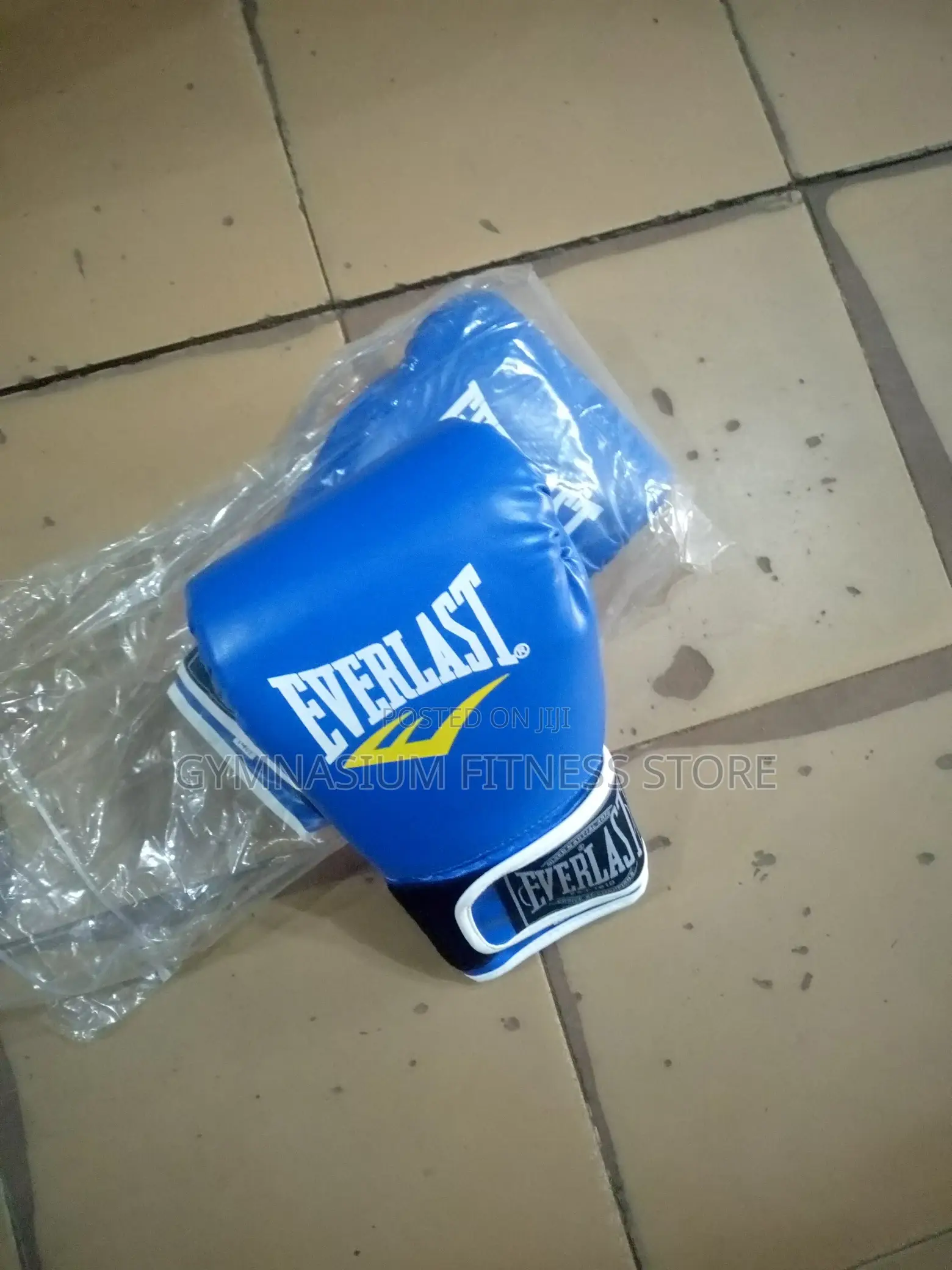 Boxing Glove Blue With Touch Yellow