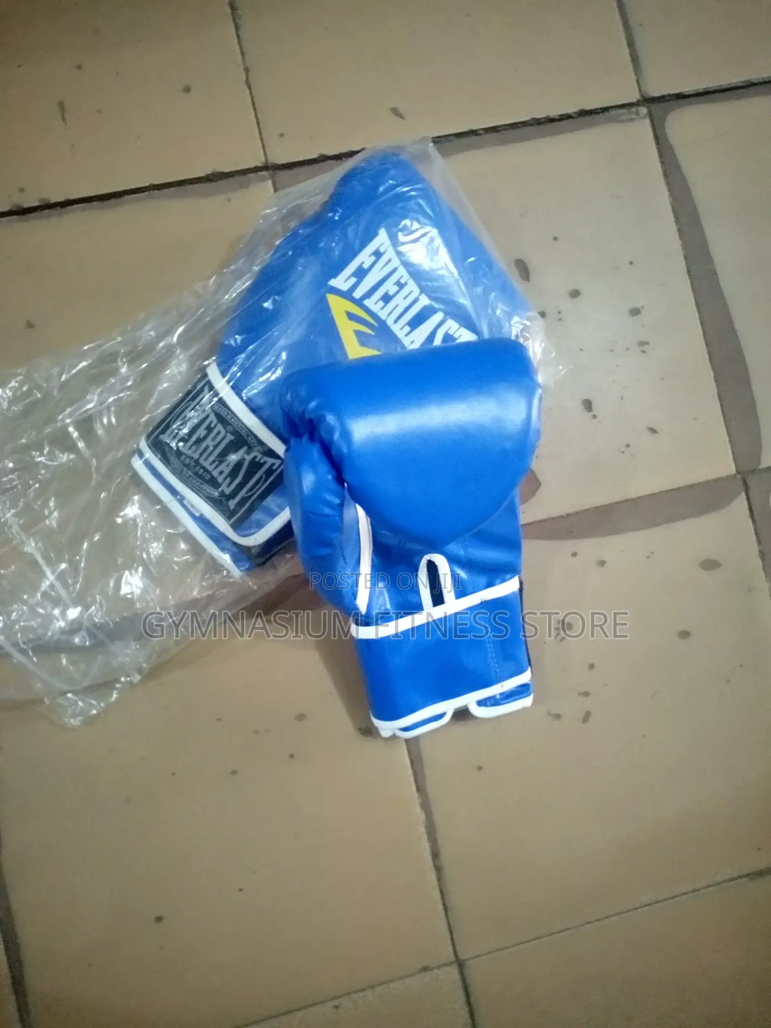 Boxing Glove Blue With Touch Yellow