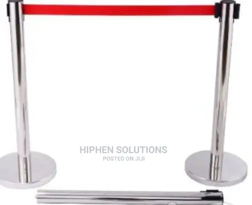 Belt Stanchion Crowd Queue Control Barrier Post 2 Poles By Hiphen