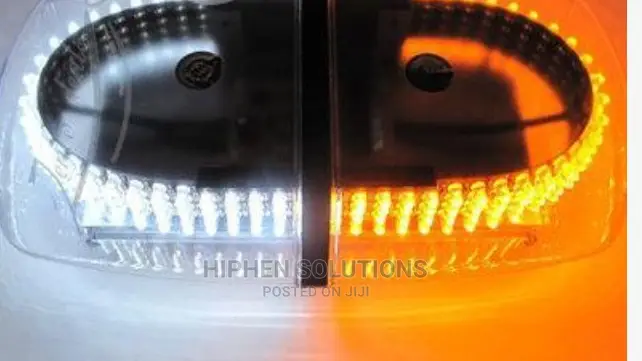 Color Amber & White Safety Strobe Light Warning By Hiphen